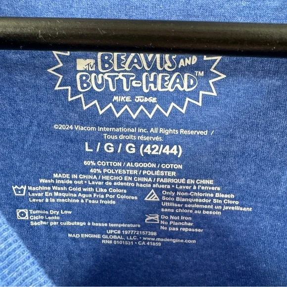 Beavis and Butt-Head Graphic T-Shirt Men’s Size Large - Picture 4 of 5